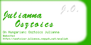 julianna osztoics business card